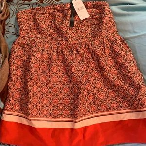 Strapless silk blend Banana Republic blouse